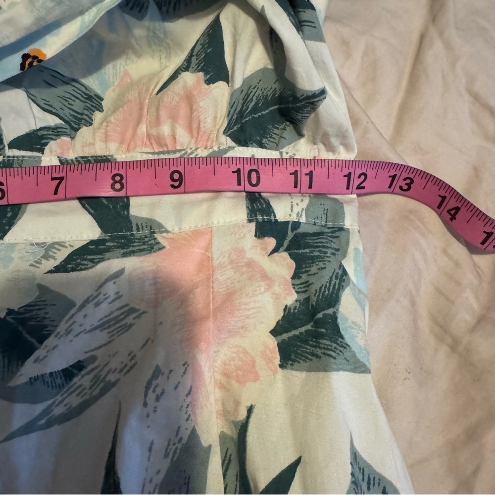 Billabong the Salty Blonde White and Green Leaf Print Mini Dress New beach chic - Picture 11 of 11